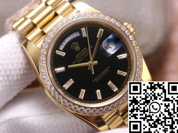 Factory EW Day-Date Yellow Black Dial M228348RBR-0001 Rolex Gold 1114